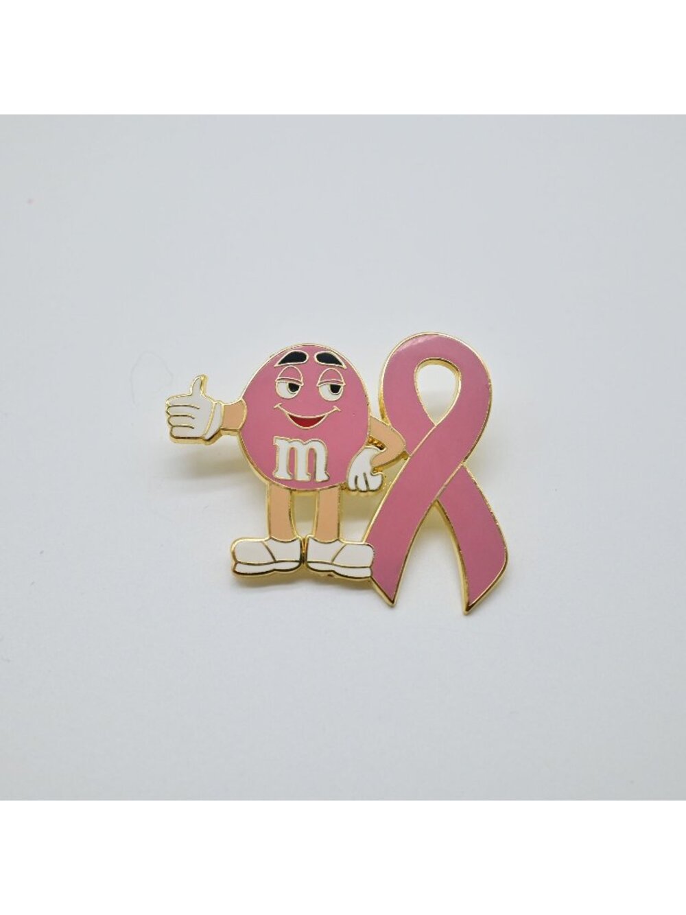 M&M Breast Cancer Awareness Ribbon Fantasy Pin